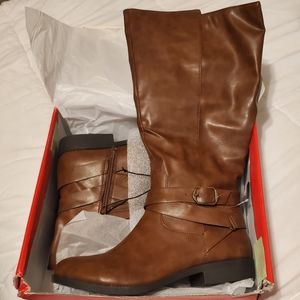 Brand new with tags, brown, wide calf, boots